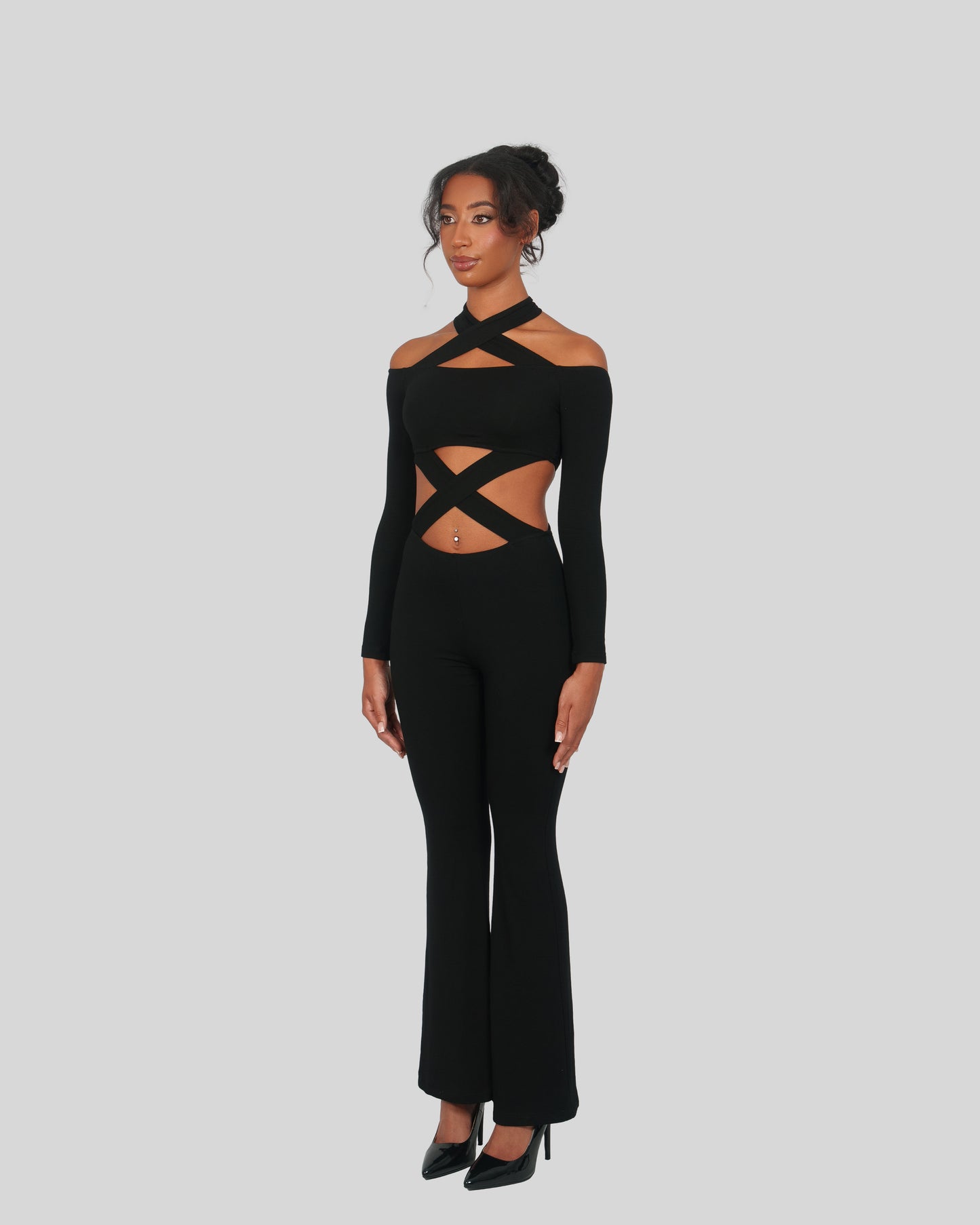 Black Cut Out Jumpsuit