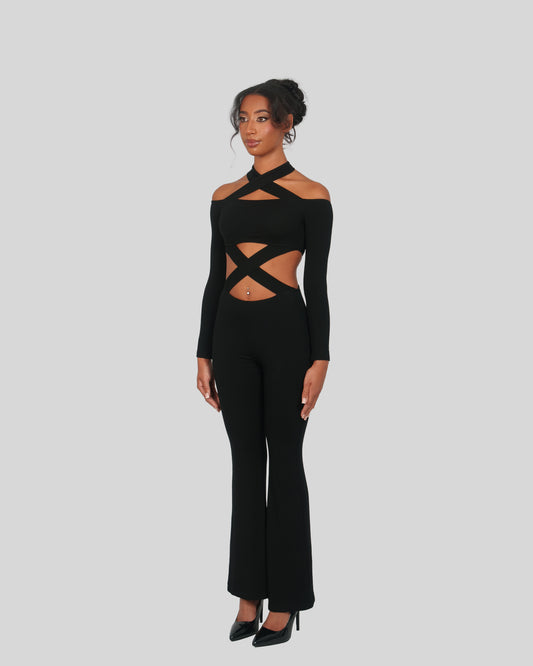 Black Cut Out Jumpsuit